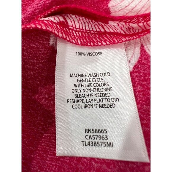 NWT Leith Size XXS Pink / Red Beetroot Linear Floral Dress MSRP $49 - Picture 10 of 11